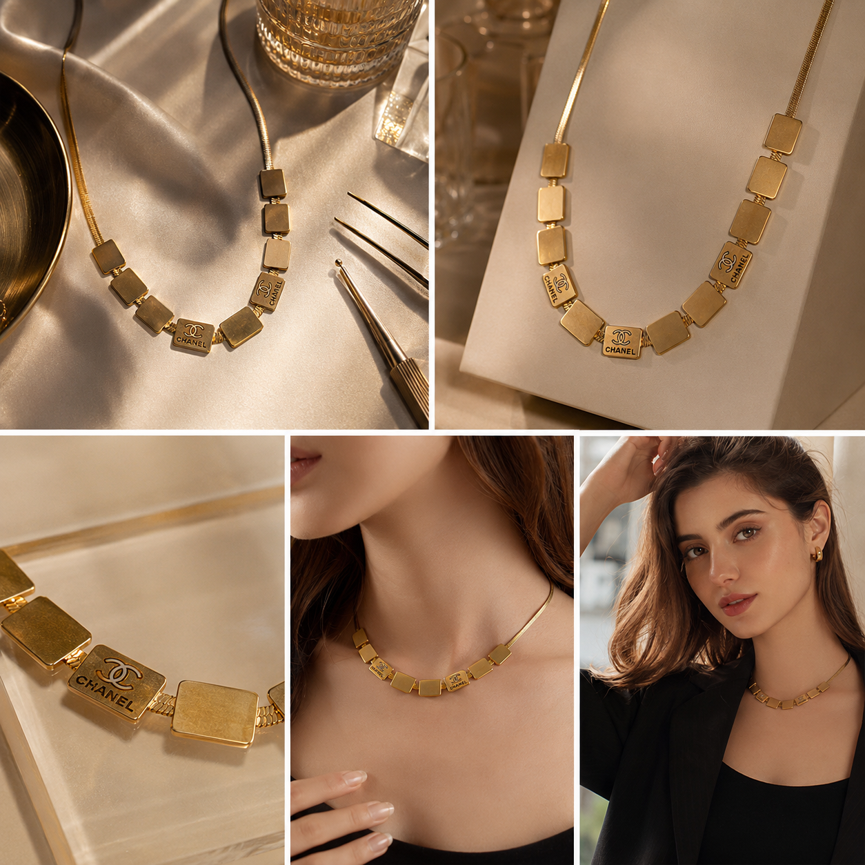 Luxury Gold Geometric Necklace – Timeless Statement Jewelry