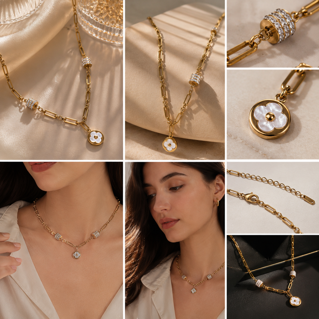 Luxury Gold Clover Pendant Necklace – Timeless Elegance & Everyday Sophistication