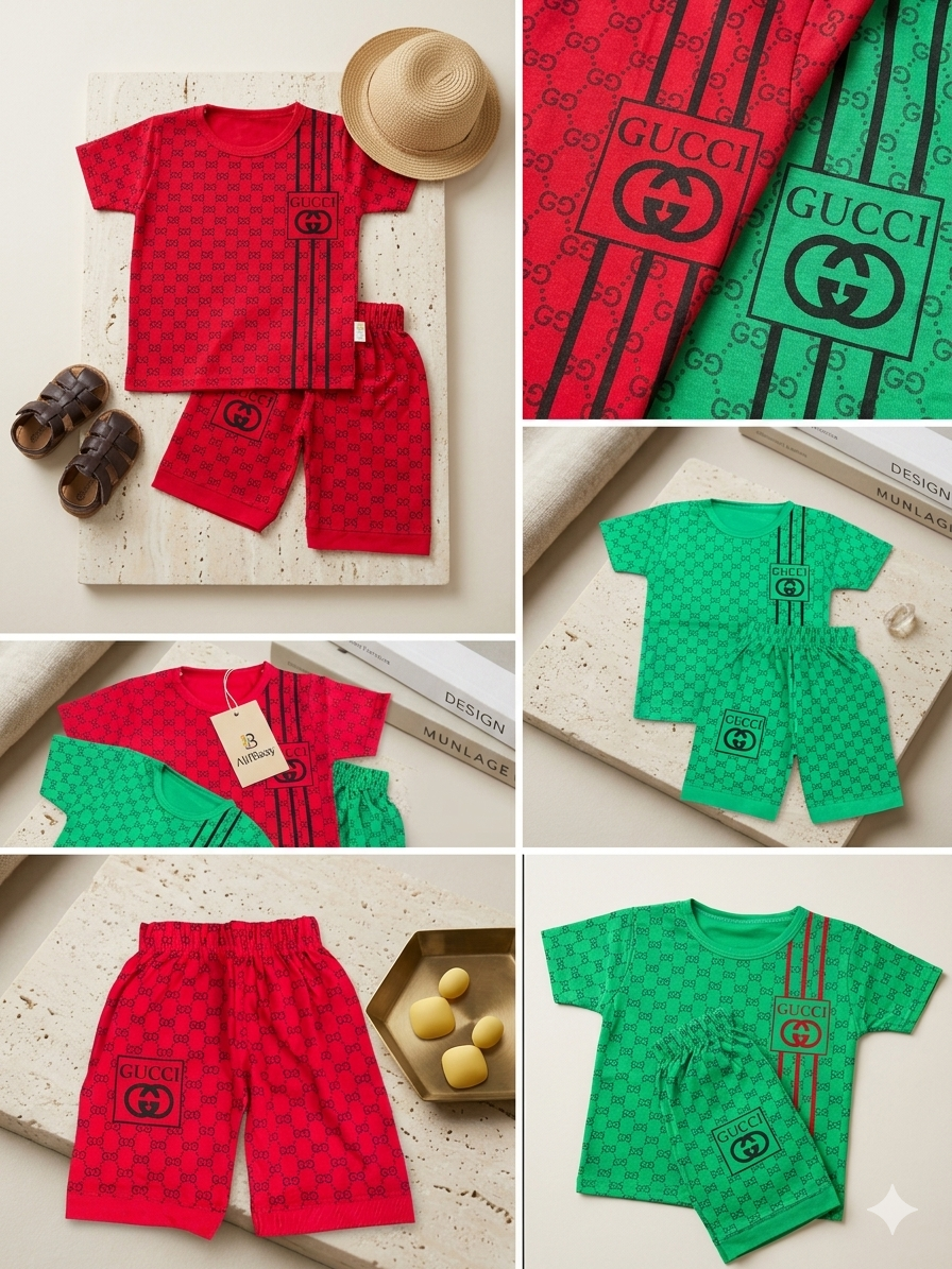 Luxury Designer-Inspired Kids' Co-ord Set – Cotton Blend