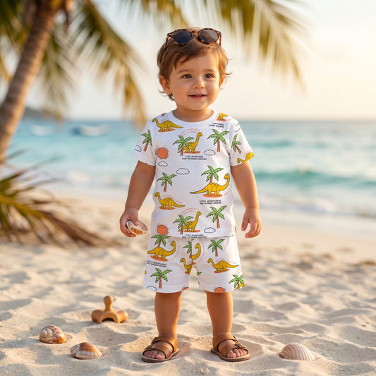 Little Adventurers: Baby Dinosaur Short Set