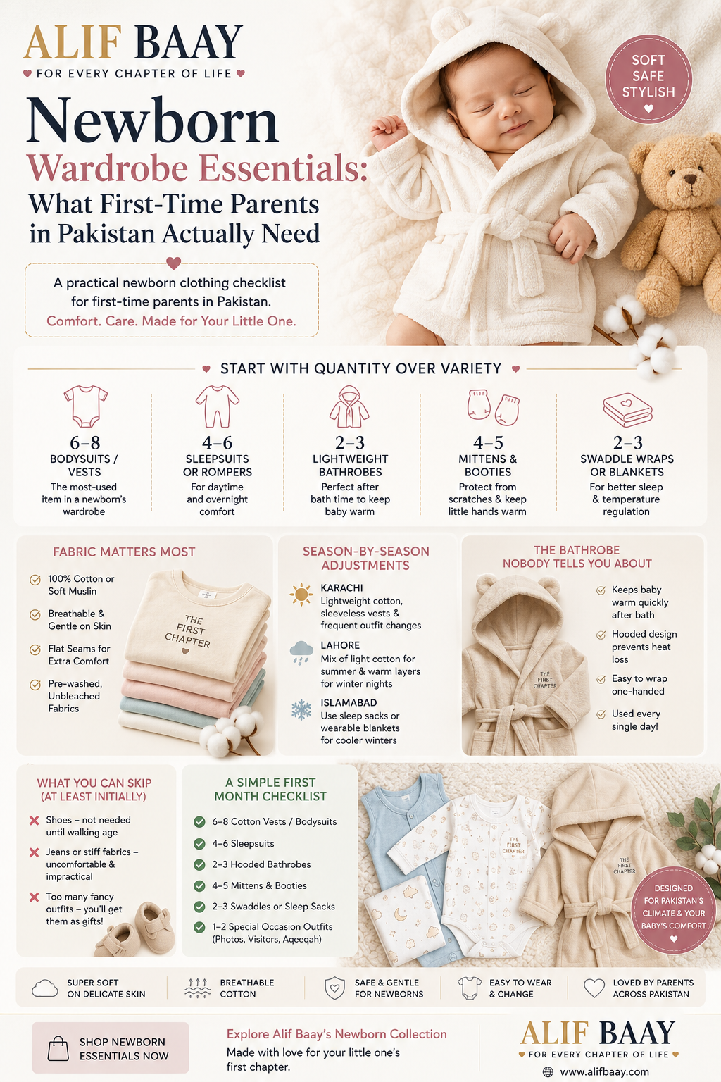 Newborn Wardrobe Essentials: What First-Time Parents in Pakistan Actually Need