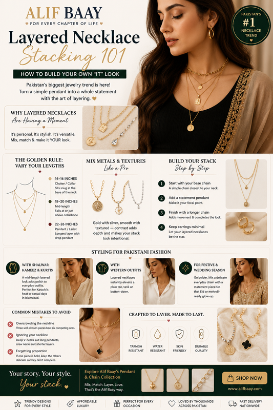 Layered Necklace Stacking 101: How to Build Your Own "It" Look | alifbaay