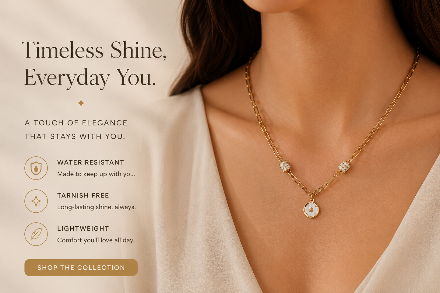 Luxury Gold Clover Pendant Necklace – Timeless Elegance & Everyday Sophistication