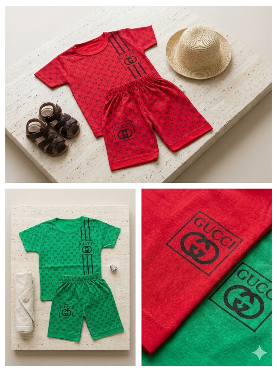 Luxury Designer-Inspired Kids' Co-ord Set –  Cotton Blend