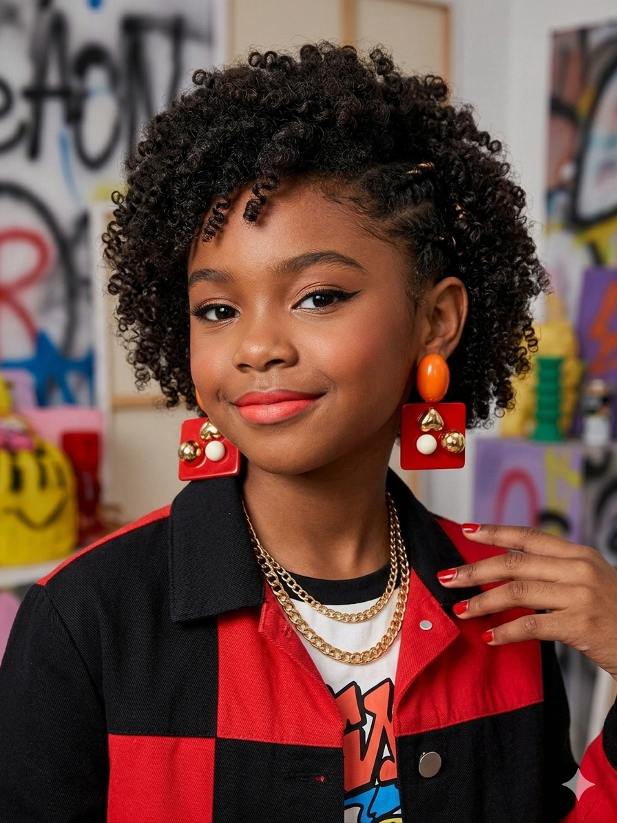 Description: Geometric Charm Statement Earrings