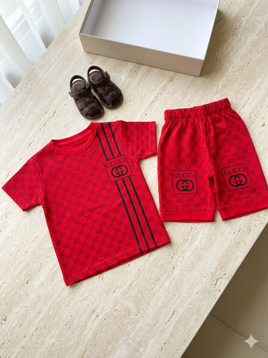 Luxury Designer-Inspired Kids' Co-ord Set –  Cotton Blend