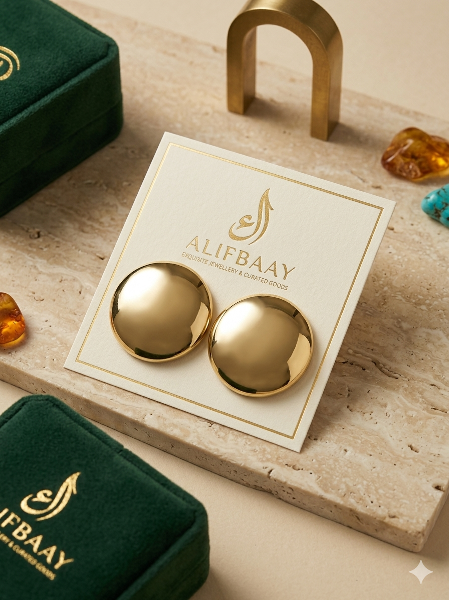 Liquid Gold Dome Statement Studs
