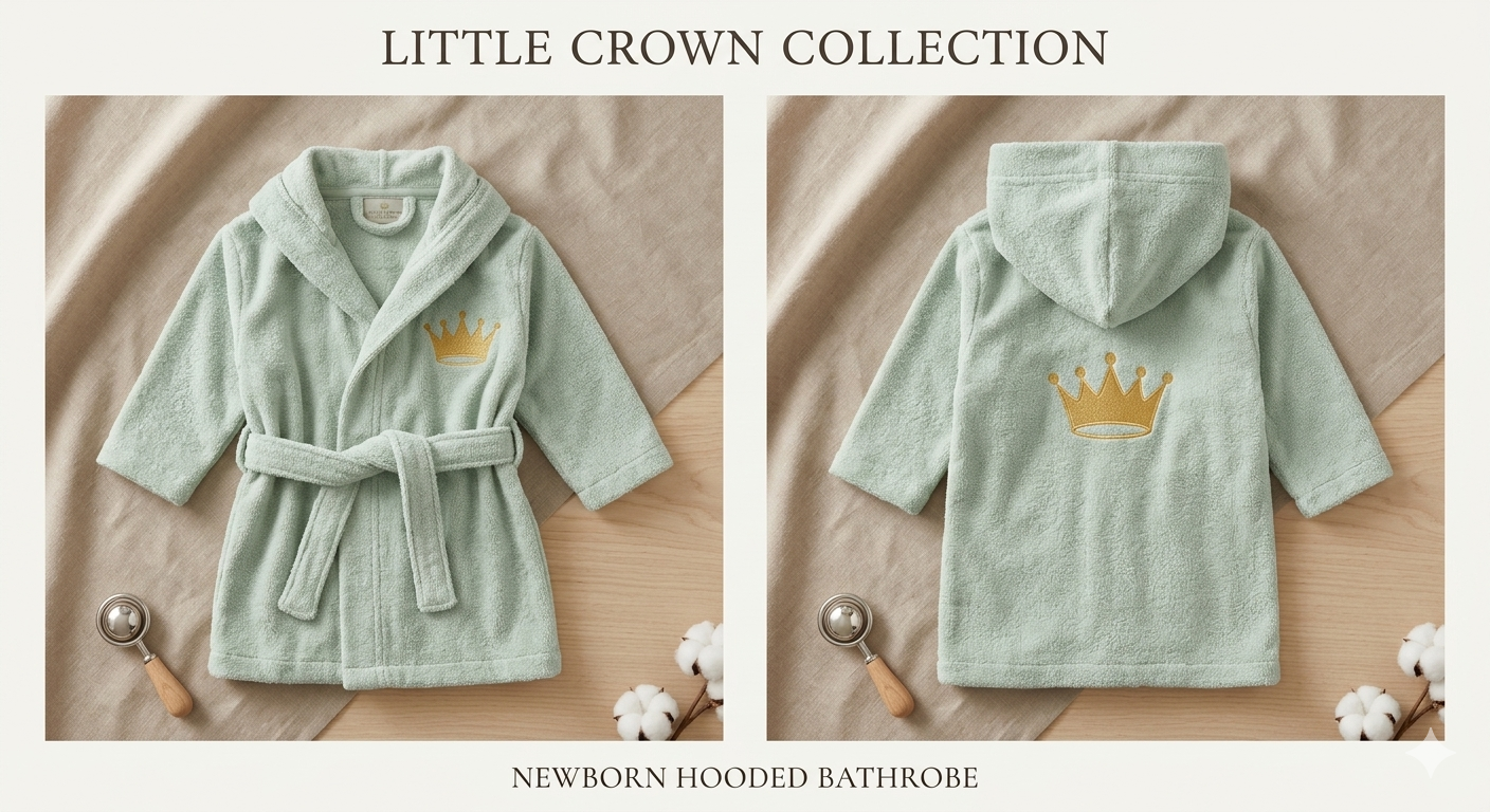 Premium Soft Cotton Hooded Baby Bathrobe – Ultra-Absorbent