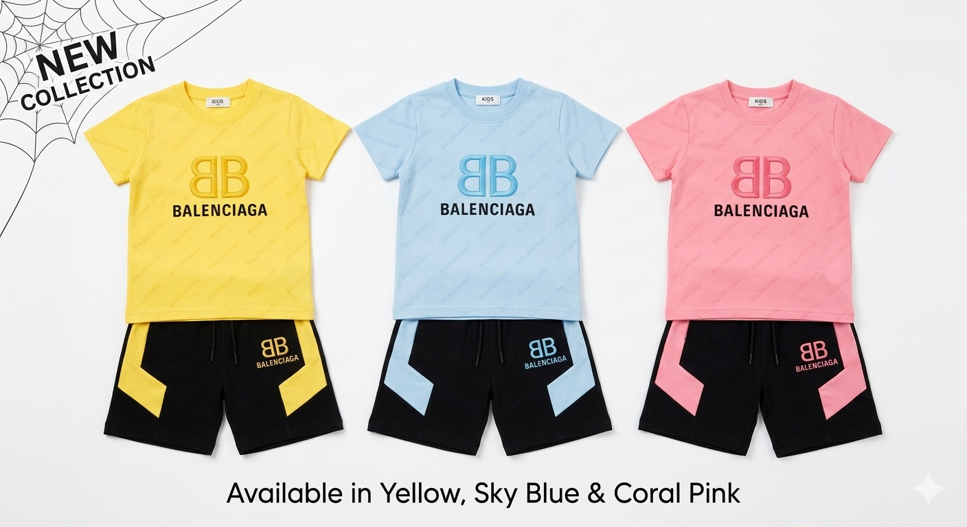 Premium Balenciaga-Inspired Kids' Co-ord Set