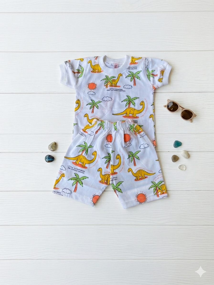 Little Adventurers: Baby Dinosaur Short Set
