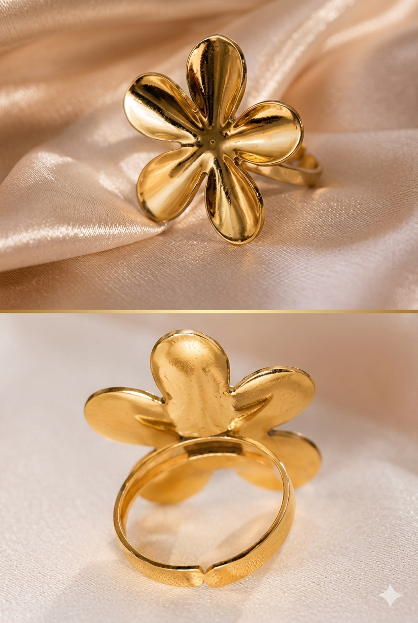 Petal Bloom Statement Ring | Alifbaay Floral Harmony Collection