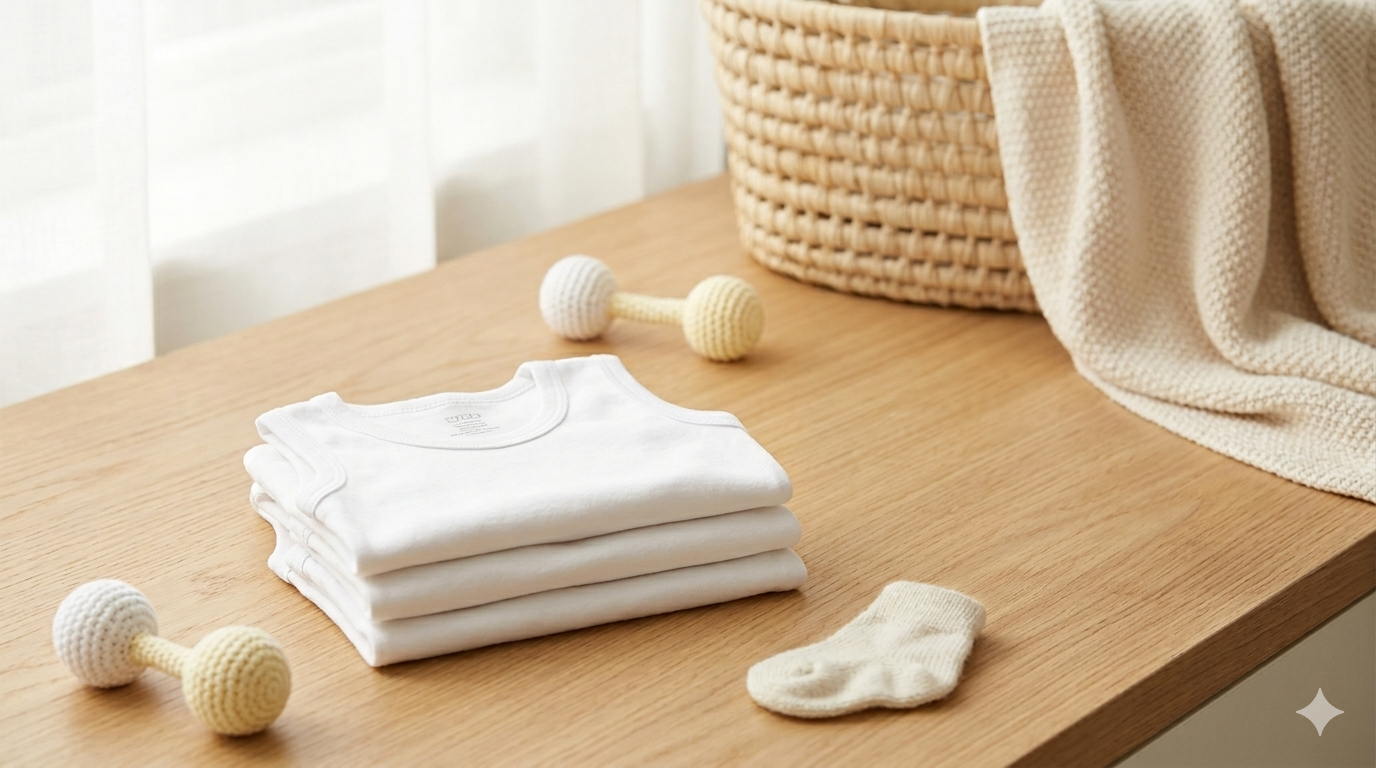 Pure Cotton Baby Vest Trio (Pack of 3) – Essential White Front-Snap Undershirts