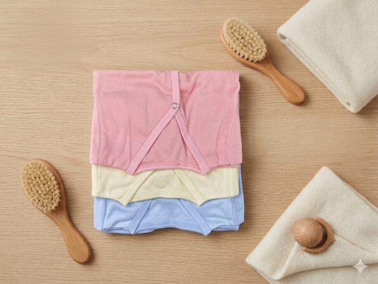 Premium Cotton Baby Vest Trio (Pack of 3) – Ultra-Soft Front-Snap Undershirts