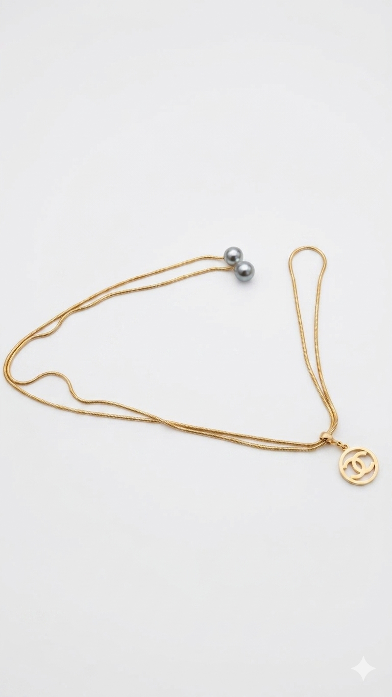 The Icon Signature chanel Lariat Necklace