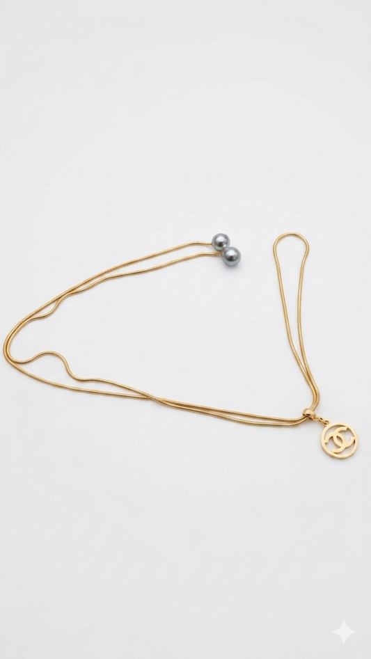 Alifbaay Icon Signature chanel Lariat Necklace