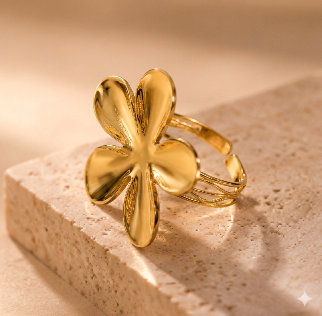 Petal Bloom Statement Ring | Alifbaay Floral Harmony Collection