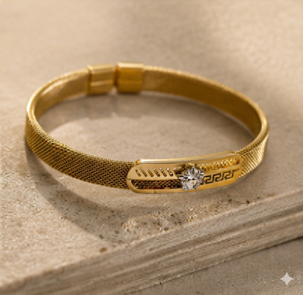 Radiant Filigree Mesh Bangle | Alifbaay Luxury Minimalist Jewelry