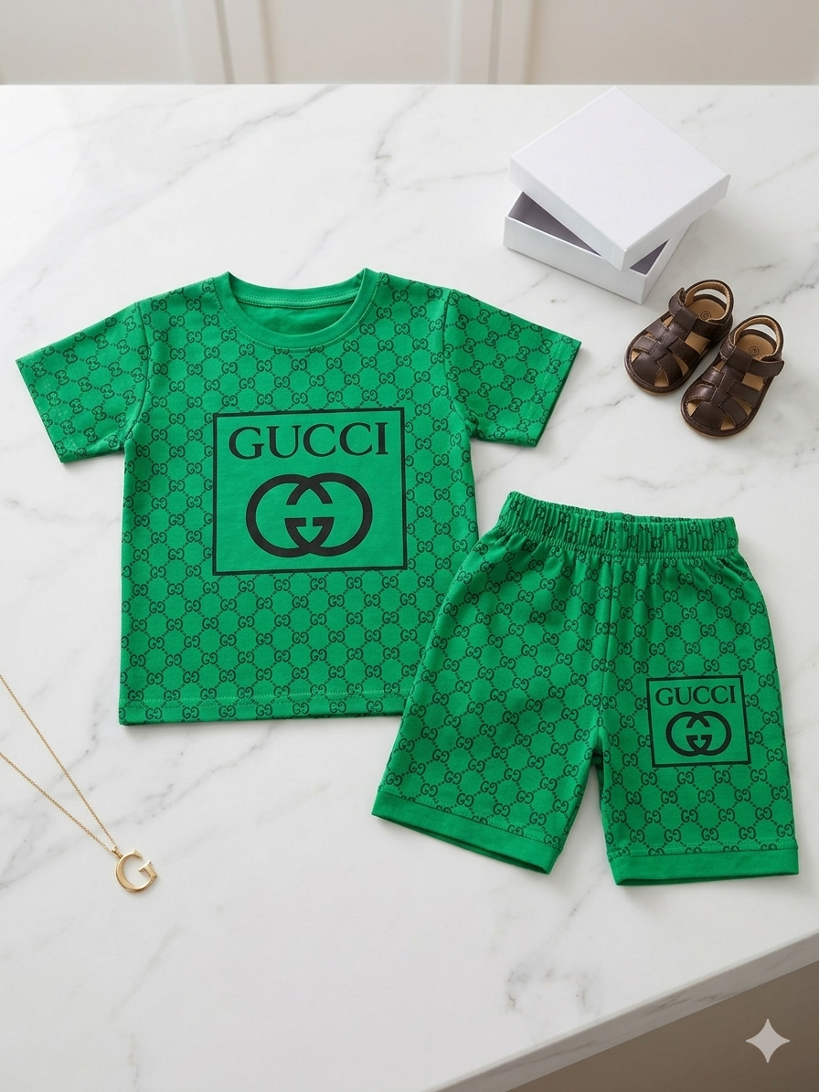 Luxury Designer-Inspired Kids' Co-ord Set –  Cotton Blend