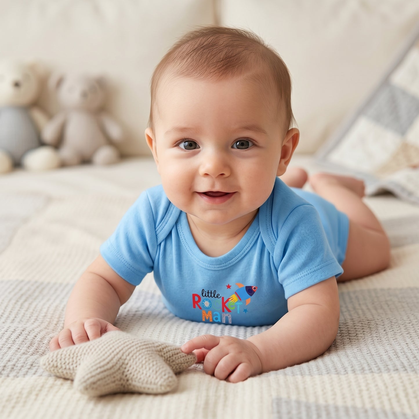 Little Rocket Man – Organic Cotton Baby Onesies （Set of 3）