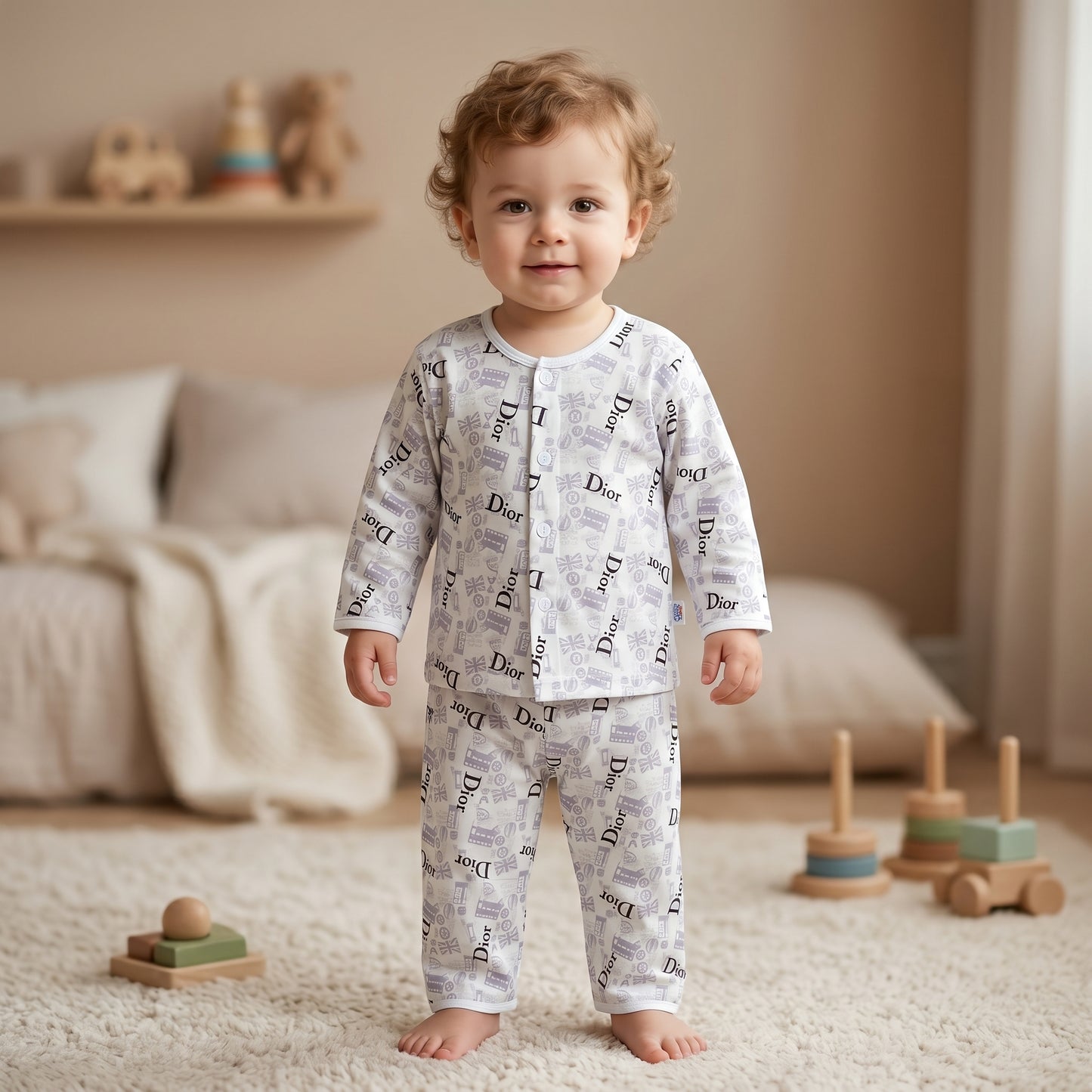 Premium Kids' Dior-Inspired Co-ord Set